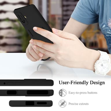 Xiaomi Poco F4 GT silikondeksel case (Svart)