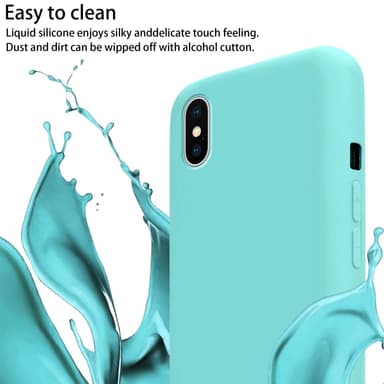 Deksel iPhone X / XS med Halskjede (turkis)