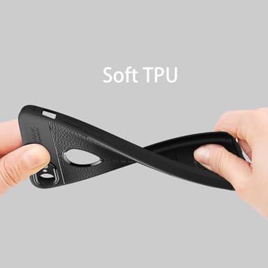 iPhone 7 / 7S / 8 / SE 2020 Deksel Kunstskinn (svart)