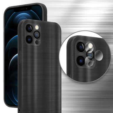 iPhone 12 PRO MAX Silikondeksel Beskyttelse (svart)
