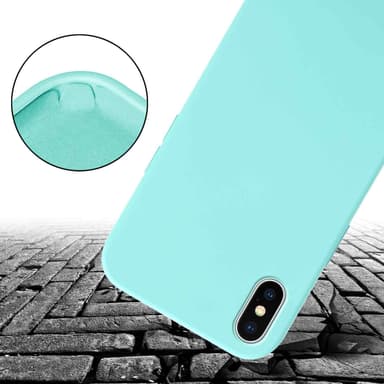 Deksel iPhone X / XS med Halskjede (turkis)
