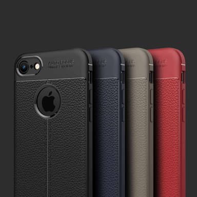 iPhone 7 / 7S / 8 / SE 2020 Deksel Kunstskinn (svart)