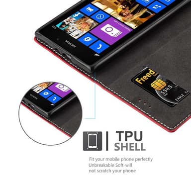 Nokia Lumia 925 Deksel Case Cover (rød)