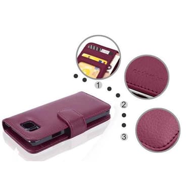 Samsung Galaxy ALPHA lommebokdeksel case (lilla)