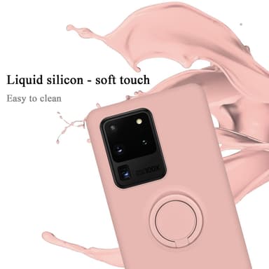 Deksel Samsung Galaxy S20 ULTRA Ring Case (rosa)