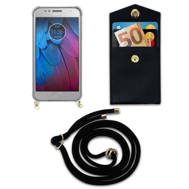Motorola MOTO G5S Deksel med Halskjede (svart)