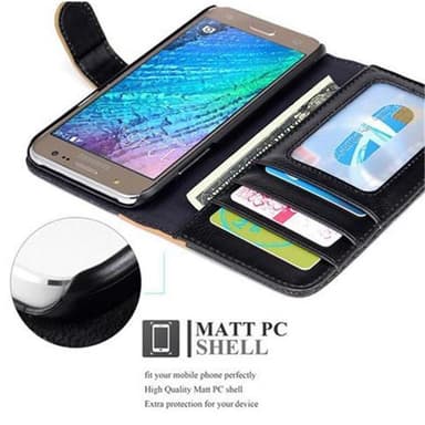 Samsung Galaxy J5 2015 lommebokdeksel cover (svart)