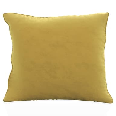 Putetrekk 40x40 cm dekorativ i fløyel (gul)