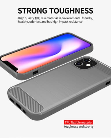 Deksel iPhone 12 MINI ultra slim (grå)