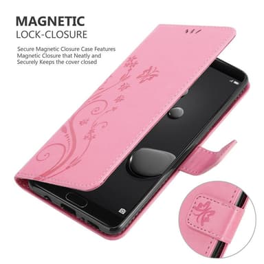 Huawei MATE 10 / NOVA 2i lommebokdeksel Blomster (rosa)