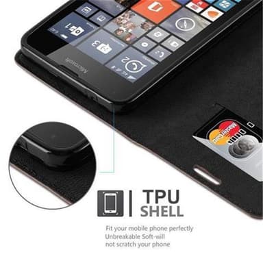Nokia Lumia 640 lommebokdeksel case (brun)