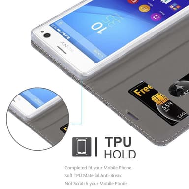 Sony Xperia C4 lommebokdeksel etui (grå)