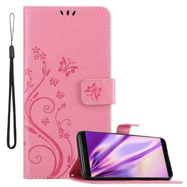 Huawei MATE 10 / NOVA 2i lommebokdeksel Blomster (rosa)