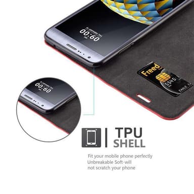 LG X CAM lommebokdeksel case (rød)