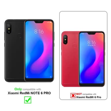Xiaomi RedMi NOTE 6 PRO lommebokdeksel Blomster (blå)