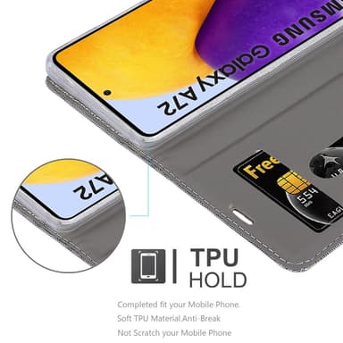Samsung Galaxy A72 4G / 5G lommebokdeksel etui (grå)