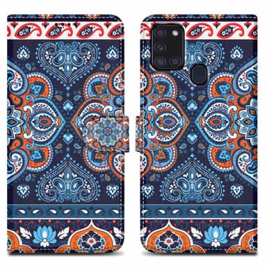 Samsung Galaxy A21s lommebokdeksel etui (blå)