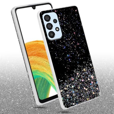 Samsung Galaxy A33 5G Silikondeksel Glitter (svart)
