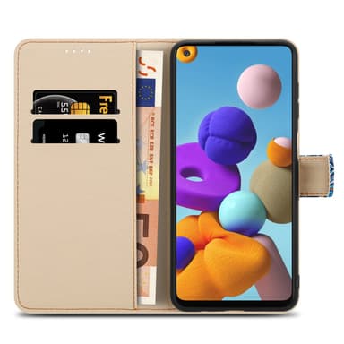 Samsung Galaxy A21s lommebokdeksel etui (blå)