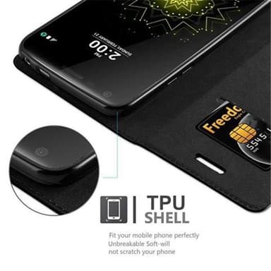 LG G5 lommebokdeksel case (svart)