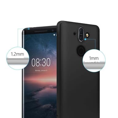 Deksel Nokia 8 Sirocco Case Cover (svart)