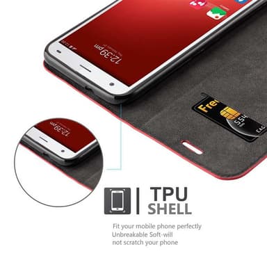 ZTE Blade S6 lommebokdeksel case (rød)