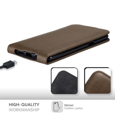 OnePlus 3 / 3T deksel flip cover (brun)