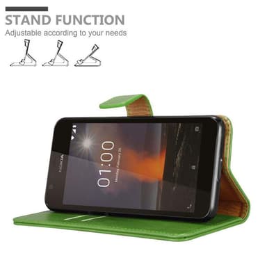 Nokia 1 2018 lommebokdeksel etui (grønn)