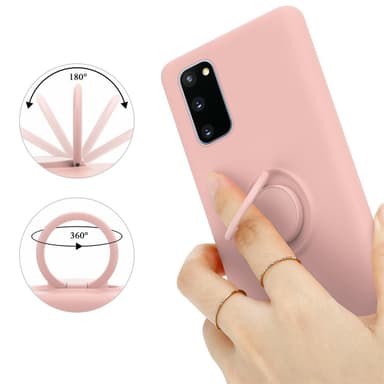 Deksel Samsung Galaxy S20 FE Ring Case (rosa)