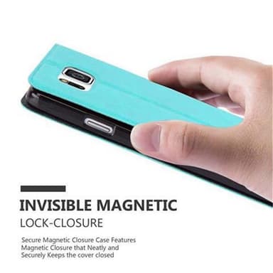 Samsung Galaxy ALPHA lommebokdeksel cover (turkis)