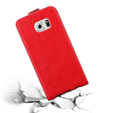 Samsung Galaxy S6 EDGE deksel flip cover (rød)