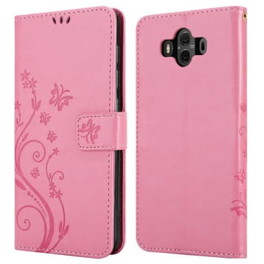 Huawei MATE 10 / NOVA 2i lommebokdeksel Blomster (rosa)