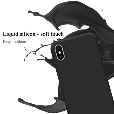 iPhone X / XS silikondeksel case (svart)
