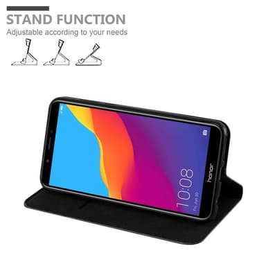 Honor 7C / Huawei Y7 2018 lommebokdeksel case (svart)