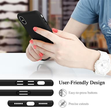 iPhone X / XS silikondeksel case (svart)