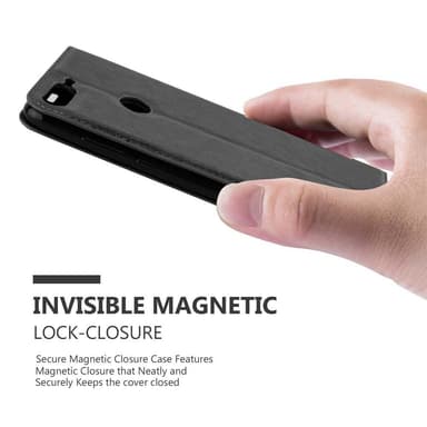 Honor 7C / Huawei Y7 2018 lommebokdeksel case (svart)