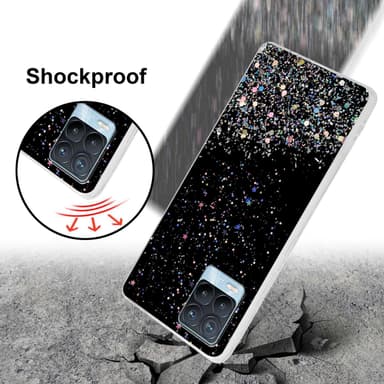 Realme 8 4G / 8 PRO Silikondeksel Glitter (Svart)