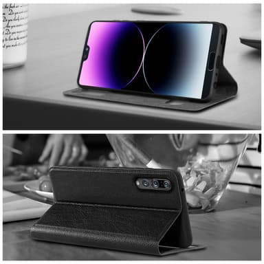 Huawei P20 PRO / P20 PLUS lommebokdeksel cover (svart)