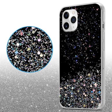 iPhone 11 Silikondeksel Glitter (svart)