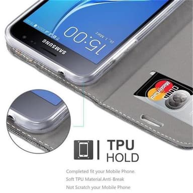 Samsung Galaxy J3 2016 lommebokdeksel etui (grå)