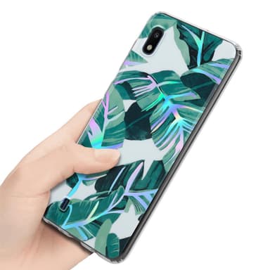Samsung Galaxy A10 / M10 lommebokdeksel Blomster (hvit)