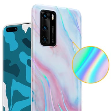 Huawei P40 lommebokdeksel etui (hvit)