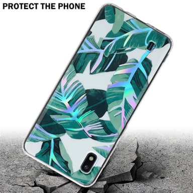 Samsung Galaxy A10 / M10 lommebokdeksel Blomster (hvit)