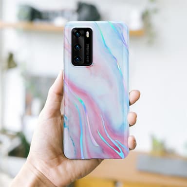 Huawei P40 lommebokdeksel etui (hvit)