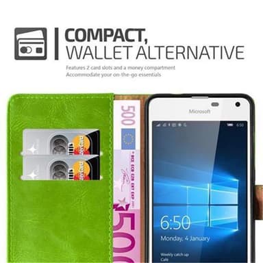 Nokia Lumia 650 lommebokdeksel etui (grønn)