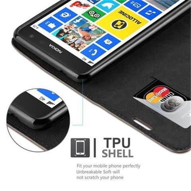 Nokia Lumia 625 lommebokdeksel case (brun)