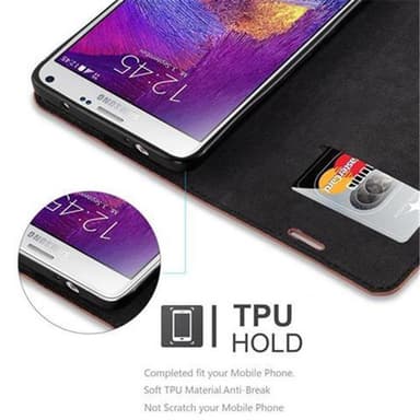 Samsung Galaxy NOTE 4 lommebokdeksel case (brun)