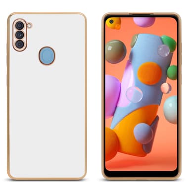Samsung Galaxy A11 / M11 silikondeksel case (hvit)