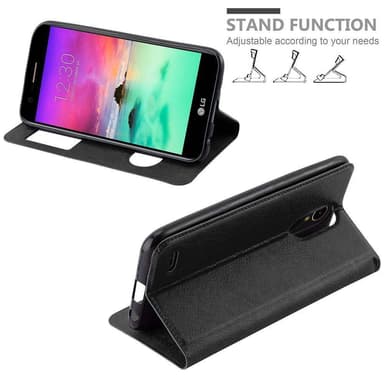 LG K10 2017 lommebokdeksel cover (svart)