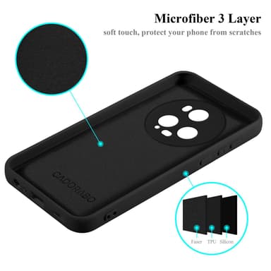 Honor Magic 5 Pro silikondeksel case (Svart)